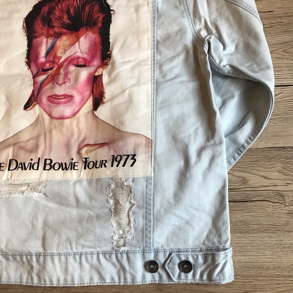 NWT Cotton On BOWIE Unisex Distressed Denim Jacket - Picture 6 of 16